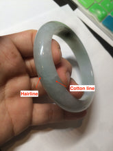 Load image into Gallery viewer, 57.5 mm Certified Type A 100% Natural green/purple Jadeite Jade bangle AX57-0356
