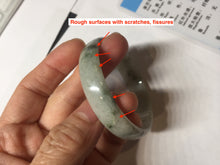Load image into Gallery viewer, 50.2mm certified 100% natural Type A light green/gray/purple jadeite jade bangle PD202-2389

