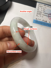 Load image into Gallery viewer, 53mm certified 100% natural Type A white/sunny green/red Jadeite jade bangle AE264-8013
