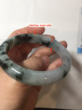 Load image into Gallery viewer, 57.2mm certified 100% natural Type A dark green black purple white Blooming Ink(水墨花开) jadeite jade bangle PB293-0507
