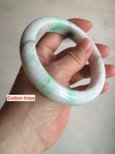 Load image into Gallery viewer, 61.8 mm certified type A 100% Natural sunny green/purple/white Jadeite Jade bangle AX103-5428

