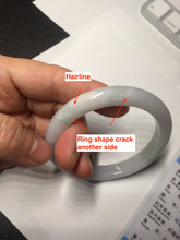 Load image into Gallery viewer, 54.7mm certified type A100% Natural green purple Jadeite Jade bangle BM35-0251
