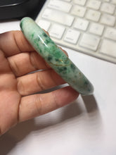 Load image into Gallery viewer, 58mm Certified Type A 100% Natural Sunny Green Brown with Green Floating Flowers Spring on Old Branches (春生旧枝) round cut Jadeite Jade Bangle PC210-6227
