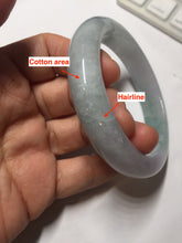 Load image into Gallery viewer, 57mm certified 100% natural Type A icy light green/purple jadeite jade bangle PE5-0306
