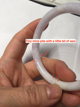 Load image into Gallery viewer, 57.3mm Certified Type A 100% Natural white purple brown red round cut Jadeite bangle PH193-8258
