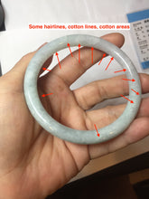 Load image into Gallery viewer, 61.2mm certified Type A 100% Natural light green light purple round cut Jadeite Jade bangle PH213-3242

