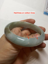Load image into Gallery viewer, 57mm Certified Type A 100% Natural light green blue brown jadeite Jade bangle PC94-0362
