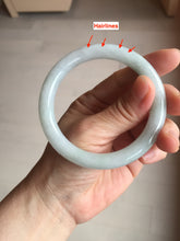 Load image into Gallery viewer, 56.4mm certified 100% natural Type A light green white purple round cut jadeite jade bangle AA119-4911
