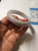 Load image into Gallery viewer, 51.5mm certified 100% Natural type A light purple white Jadeite Jade bangle PA245-4673
