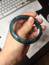 Load image into Gallery viewer, 57mm Certified Type A 100% Natural dark green/blue/gray/black Guatemala Jadeite bangle PJ137-1485
