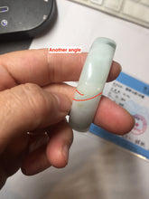 Load image into Gallery viewer, 52mm certified Type A 100% Natural sunny green white(白底青) thin style Jadeite jade bangle AZ160-1594
