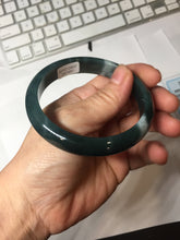 Load image into Gallery viewer, 58.9mm Certified Type A 100% Natural dark green/blue/gray/black Guatemala Jadeite bangle PJ134-1481
