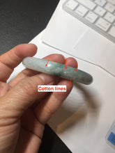 Load image into Gallery viewer, 56.9mm 100% natural Type A sunny green white jadeite jade bangle BN7-8239
