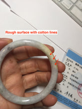 Load image into Gallery viewer, 54mm certified 100% natural Type A light yellow/white/purple/black(Wuji) round cut jadeite jade bangle BS9-9567
