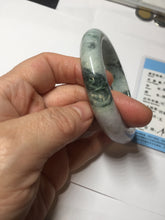 Load image into Gallery viewer, 56mm certified 100% natural Type A light green brown purple jadeite jade bangle AA31-4076
