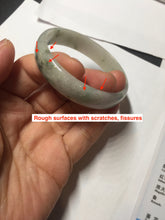 Load image into Gallery viewer, 50.2mm certified 100% natural Type A light green/gray/purple jadeite jade bangle PD202-2389
