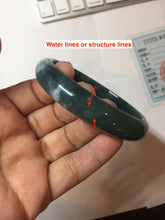 Load image into Gallery viewer, 60.6mm Certified Type A 100% Natural dark green/blue/gray/black Guatemala Jadeite bangle Pb280-0691
