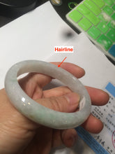 Load image into Gallery viewer, 52mm certified Type A 100% Natural icy light green oval Jadeite Jade bangle AZ45-5053
