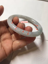 Load image into Gallery viewer, 54mm Certified Type A 100% Natural light green/white round cut Jadeite bangle PA233-9880

