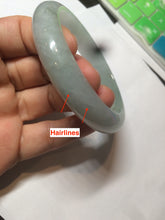 Load image into Gallery viewer, 57.5 mm Certified Type A 100% Natural green/purple Jadeite Jade bangle AX57-0356
