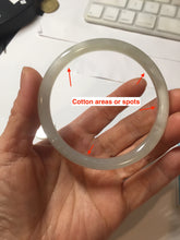 Load image into Gallery viewer, 58.8mm Certified 100% Natural light yellow/gray/pale pink slim nephrite jade bangle HN71-9076
