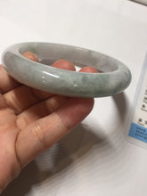 Load image into Gallery viewer, 60.5mm Certified Type A 100% Natural icy watery green/purple chubby Jadeite Jade bangle PB244-9527

