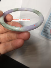 Load image into Gallery viewer, 卖了 54mm Certified Type A 100% Natural purple green slim round cut Jadeite Jade bangle AZ183-0512
