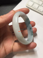 Load image into Gallery viewer, 46mm certified 100% natural type A white green orange with floating flowers oval jadeite bangle PH167(AllaboutjadeCanada.com only)
