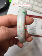 Load image into Gallery viewer, 52.2mm certified 100% natural type A white sunny green yellow purple(FU LU SHOU) oval jadeite bangle PH168-5800
