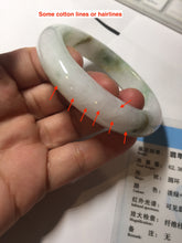 Load image into Gallery viewer, 54.8mm certified 100% natural Type A sunny green/purple/white jadeite jade bangle AA114-1051
