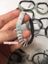 Load image into Gallery viewer, 100% natural type A green white Safety Guardian Button donut jadeite jade thread woven bracelets PD99
