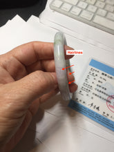 Load image into Gallery viewer, 55.3mm certified 100% natural Type A light green purple brown round cut jadeite jade bangle BS111-2543
