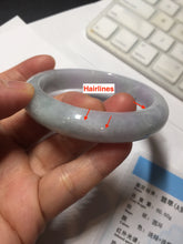 Load image into Gallery viewer, 56.4mm certified 100% natural Type A icy light green/purple jadeite jade bangle PE6-0298
