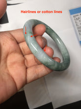 Load image into Gallery viewer, 52.5mm Certified Type A 100% Natural green purple round cut jadeite Jade bangle PJ37-0284

