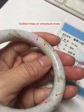 Load image into Gallery viewer, 58.5mm Certified Type A 100% Natural light green/sunny green/brown/black chubby round cut Jadeite bangle PD86-1096
