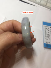 Load image into Gallery viewer, 45mm Certified Type A 100% Natural light green purple white flat Oval Jadeite Jade Bangle PJ70-2195
