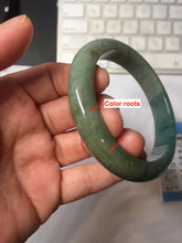 Load image into Gallery viewer, 54.3mm Certified 100% natural Type A oily dark green/blue/brown/gray (老油青) jadeite jade bangle PH189-6938
