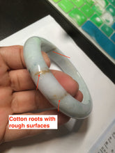 Load image into Gallery viewer, 60.5mm Certified Type A 100% Natural light green/white/brown Jadeite Jade bangle AH81-0428
