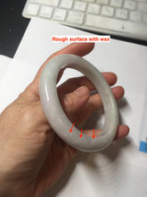 Load image into Gallery viewer, 61.5mm Type A 100% Natural sunny green/light white/purple Jadeite Jade bangle BH124-8036
