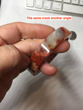 Load image into Gallery viewer, 56mm 100% natural red pink jasper stone(红碧玉,鸡血石) square bangle SY115 Add on item.

