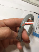 Load image into Gallery viewer, 56mm certificate 100% natural Type A white dark green ink painting (水墨) round cut jadeite jade bangle PC157-3144
