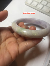 Load image into Gallery viewer, 59.5mm certified 100% natural Type A sunny green/purple white jadeite jade bangle PC198-1215
