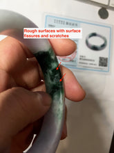 Load image into Gallery viewer, 55.5mm Certified 100% natural Type A Green &amp; Light Purple jadeite jade bangle PH246-0510
