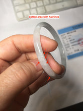 Load image into Gallery viewer, 50mm Certified Type A 100% Natural icy watery light purple green white slim Jadeite Jade bangle PJ55-2049
