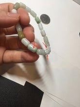 Load image into Gallery viewer, 9.9-10.5mm size 52-54mm 100% natural type A light green jadeite jade beads bracelet PC54
