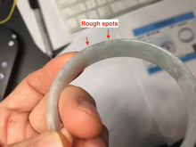 Load image into Gallery viewer, 51.5mm certified Type A 100% Natural icy light green clear white thin style Jadeite jade bangle PH42-9637
