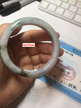 Load image into Gallery viewer, 52mm certified natural 100% natural Type A dark green brown purple jadeite jade bangle E151-4139
