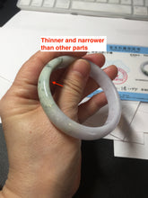 Load image into Gallery viewer, 53mm certified 100% natural Type A light green purple  jadeite jade bangle AA33-4281
