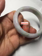 Load image into Gallery viewer, 51.5mm certified Type A 100% Natural sunny green purple oval Jadeite Jade bangle PC5-4031

