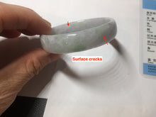 Load image into Gallery viewer, 51.2mm Certified  Type A 100% Natural light green purple jadeite jade bangle AA100-9100

